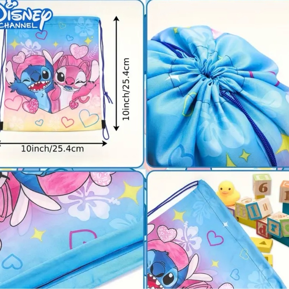 Kids lilo & stitch Drawstring Backpack multiple choices - Picture 2 of 3
